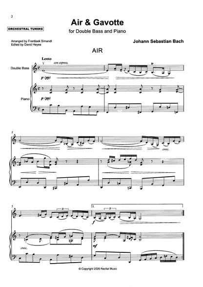 The Baroque Bass Book 1 for double bass & piano (ed. David Heyes)