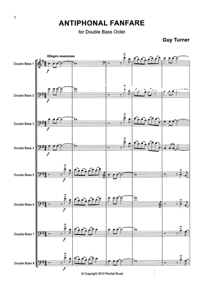 Guy Turner: Antiphonal Fanfare for double bass octet