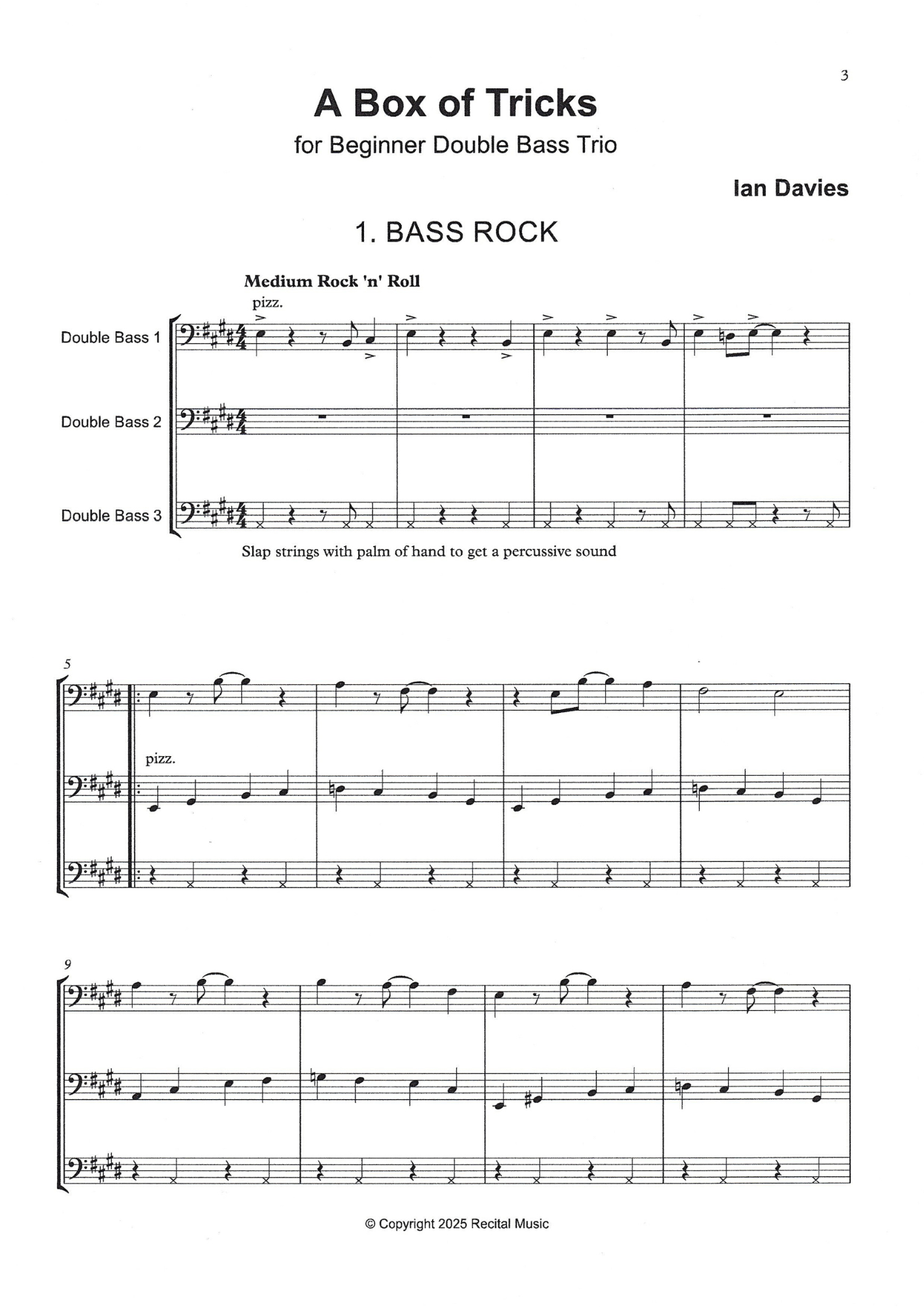 Ian Davies: A Box of Tricks for beginner double bass trio