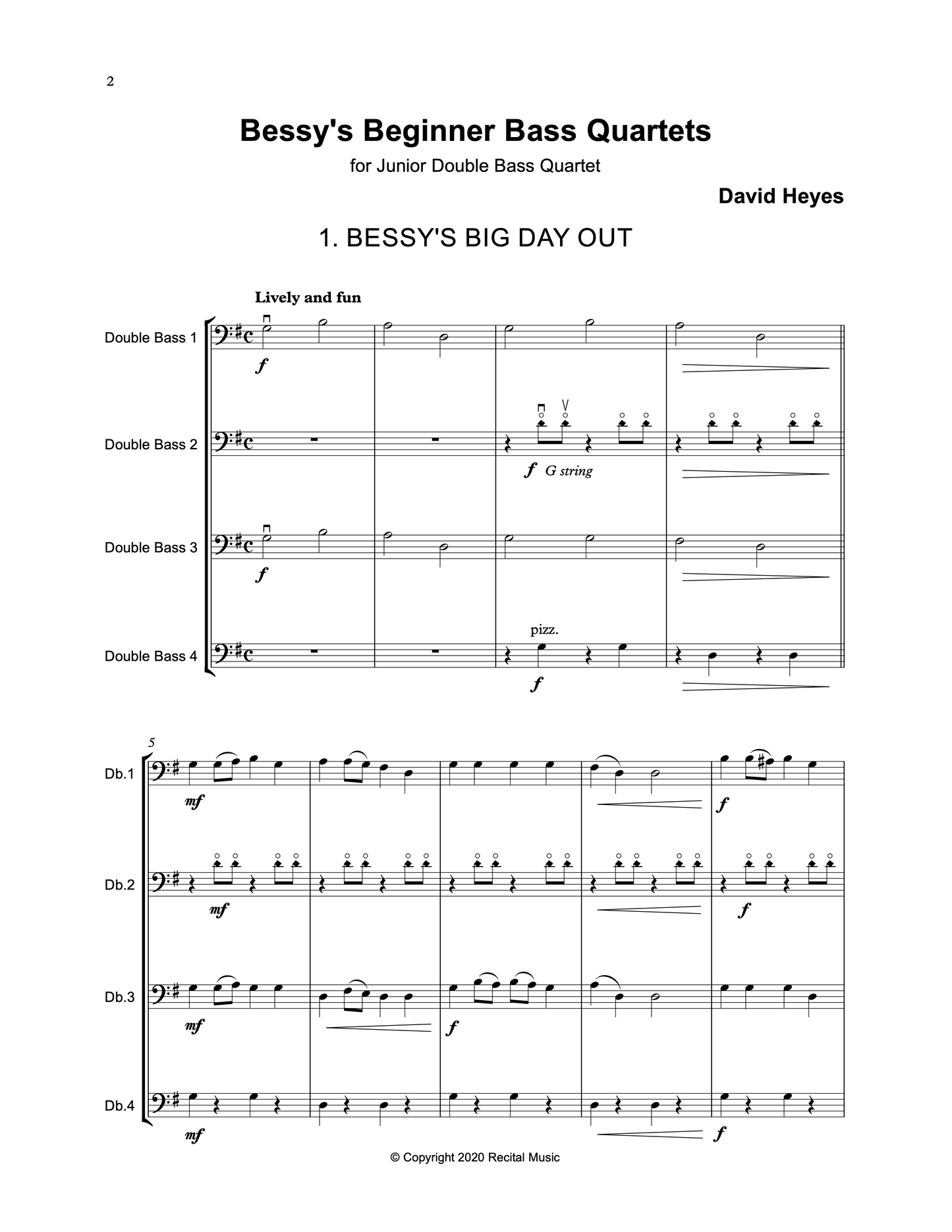 Beginner Double Bass Quartet Bundle