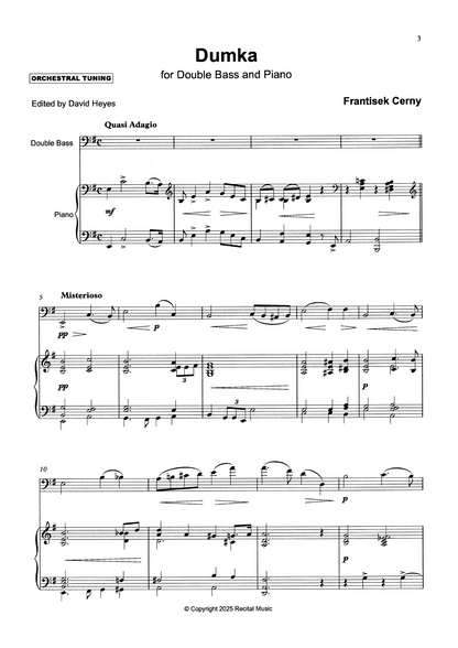 The Bohemian Bass: Book 3 for double bass & piano (ed. Heyes)
