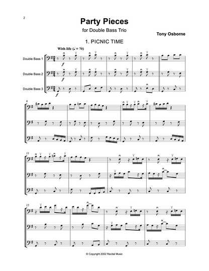 Tony Osborne: The Party Collection for Bass Trio & Quartet