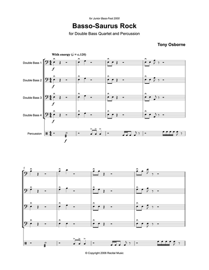 Tony Osborne: The Party Collection for Bass Trio & Quartet