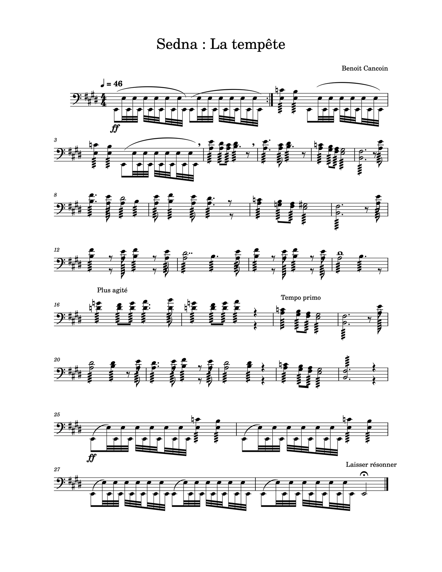 Benoit Cancoin: Suite de Sedna for solo double bass