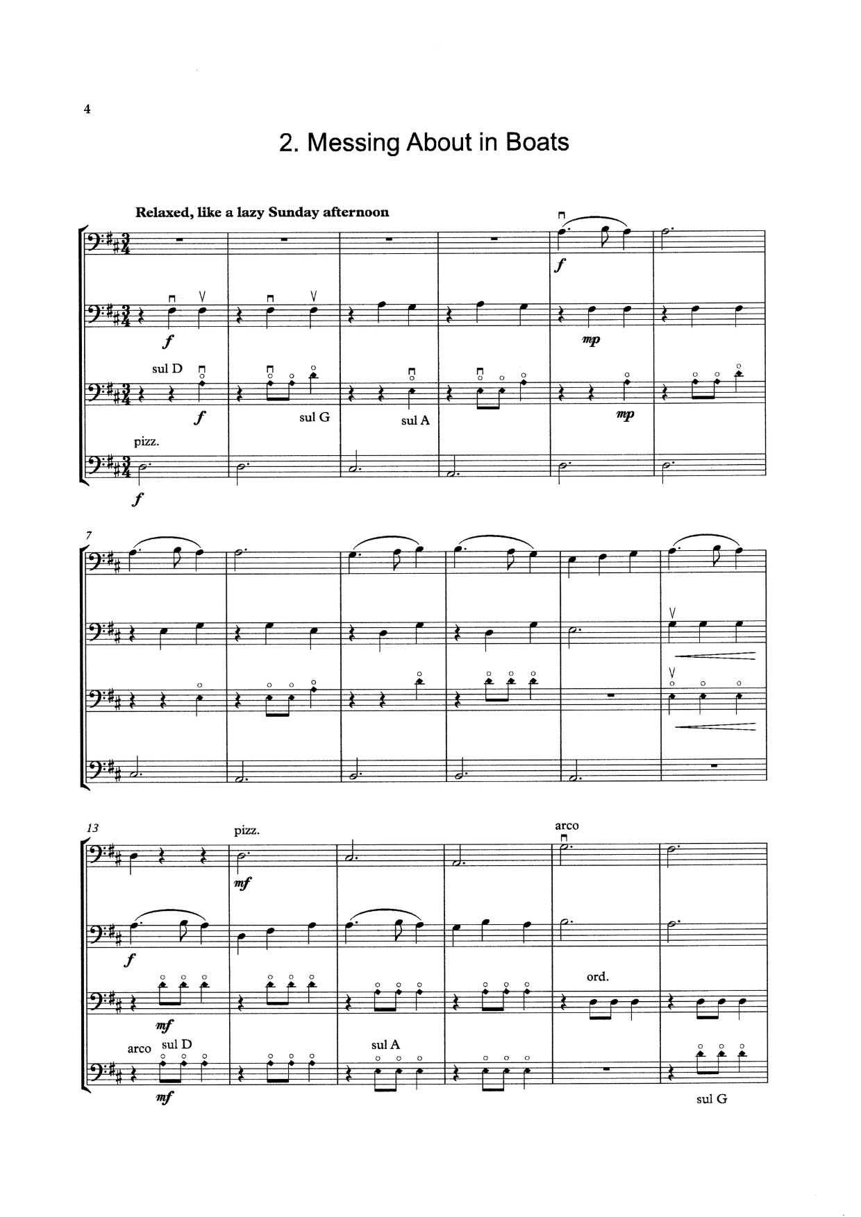 David Heyes: The Wind in the Willows for beginner double bass quartet