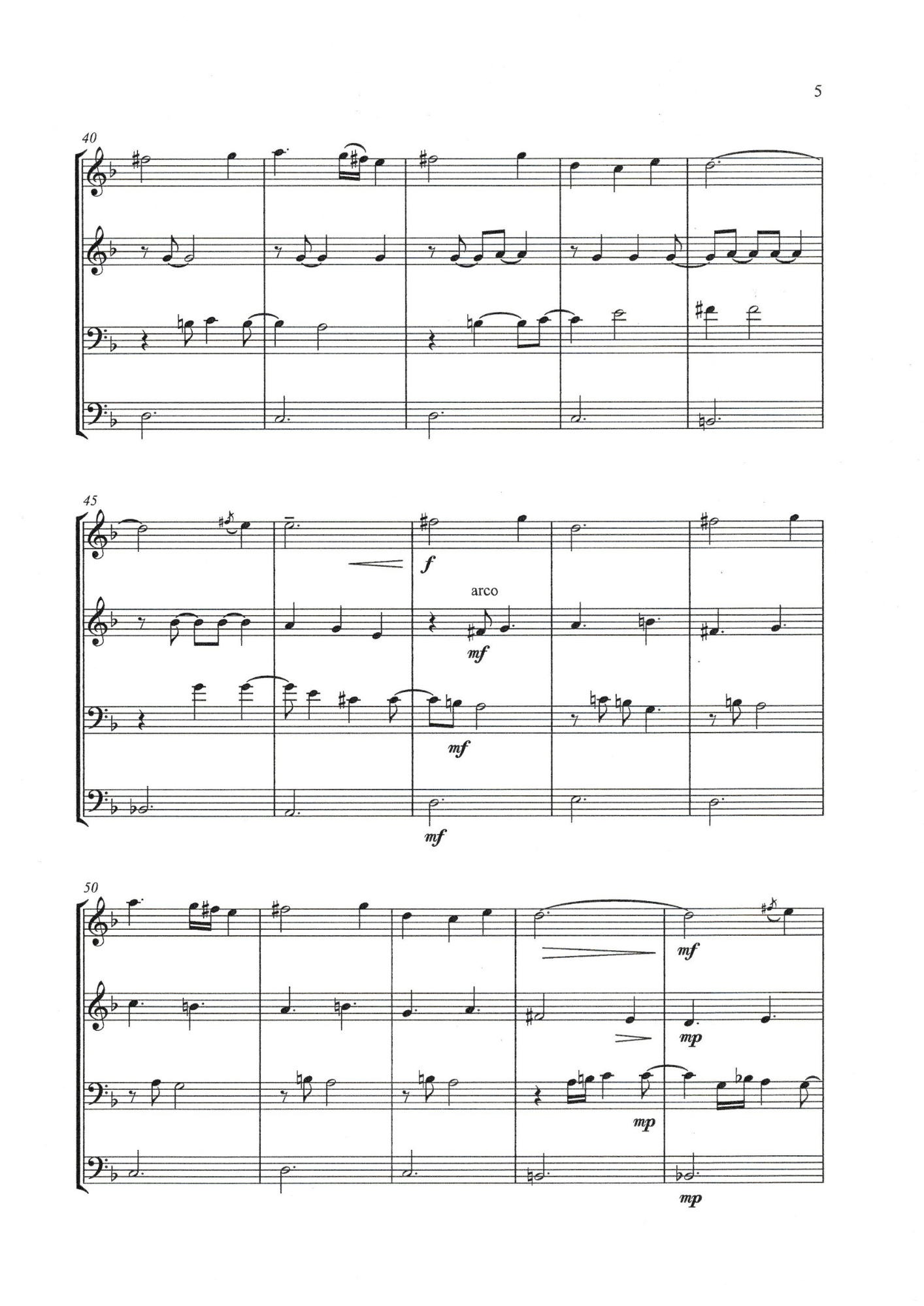 John Alexander: libran song for double bass quartet