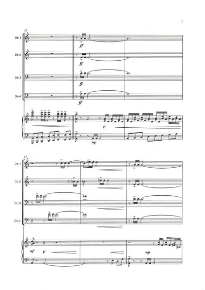 Tony Osborne: Concerto for Four for double bass quartet & piano