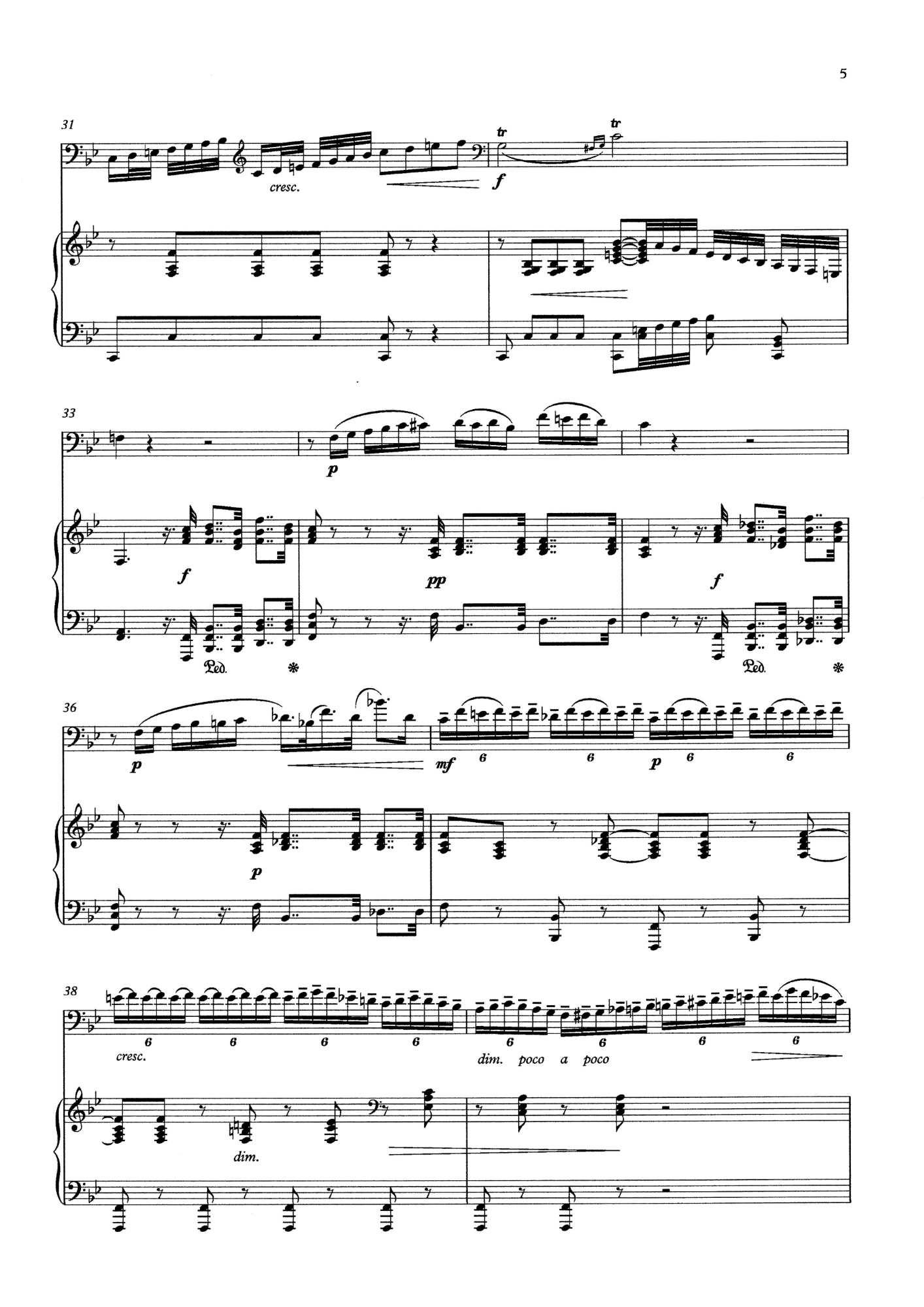 Beethoven - Romance Op.50 for double bass & piano (Simandl/Heyes)
