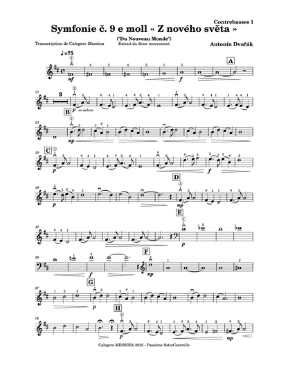 Antonín Dvořák: Largo from Symphony no. 9 for bass quintet (arr. Calogero Messina)