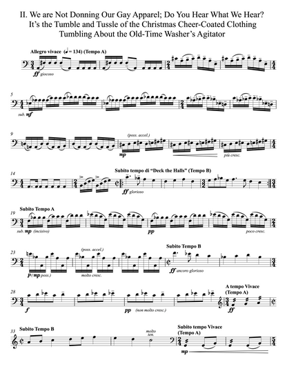 P. Kellach Waddle: Scenes From The Advent Laundry Op. 782, Sonata In Three Movements for Solo Bass