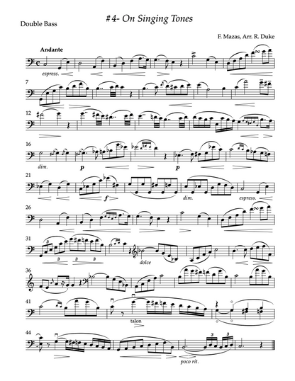 J. F. Mazas: Ten Melodic and Progressive Etudes for Double Bass (ed. Richard Duke)