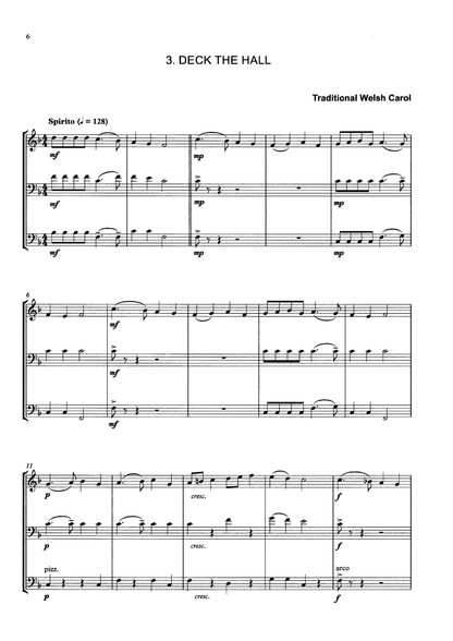 Michael Montgomery: Carols for Three, 6 Christmas Carols for double bass trio