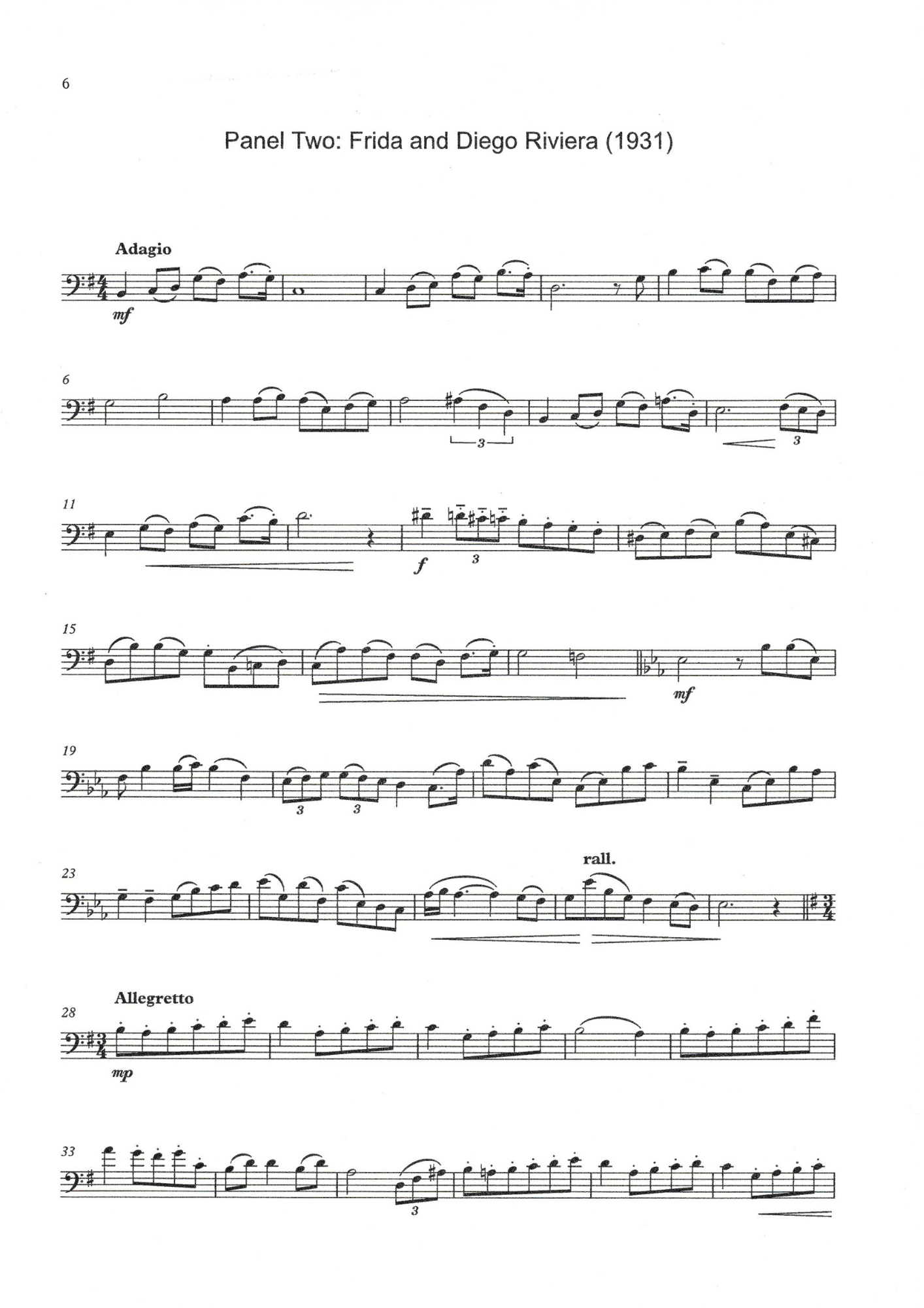 Lourdes C. Montgomery: Sun and Light, A Frida Kahlo Triptych for unaccompanied double bass