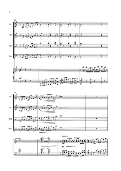 Tony Osborne: Concerto for Four for double bass quartet & piano