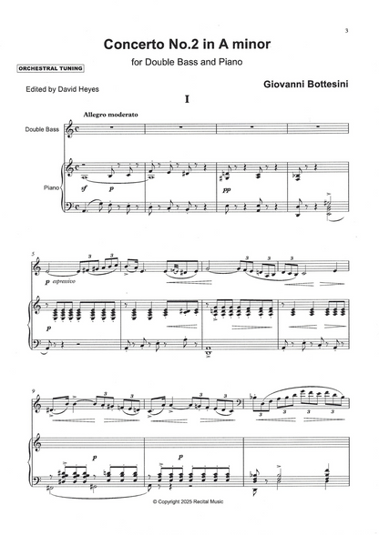 Bottesini: Concerto No. 2 in B minor for double bass & piano (ed. David Heyes)