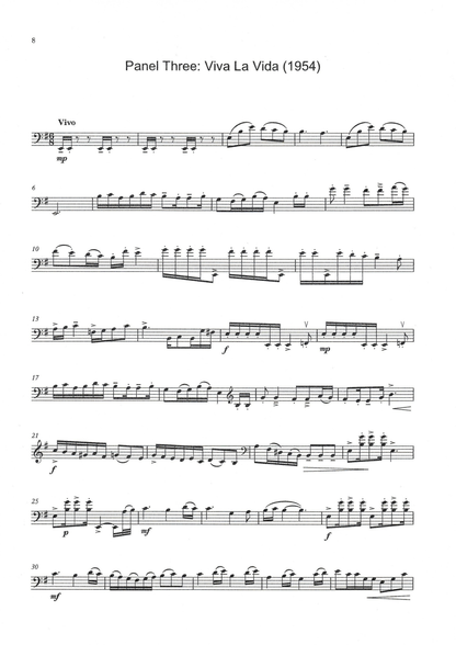 Lourdes C. Montgomery: Sun and Light, A Frida Kahlo Triptych for unaccompanied double bass