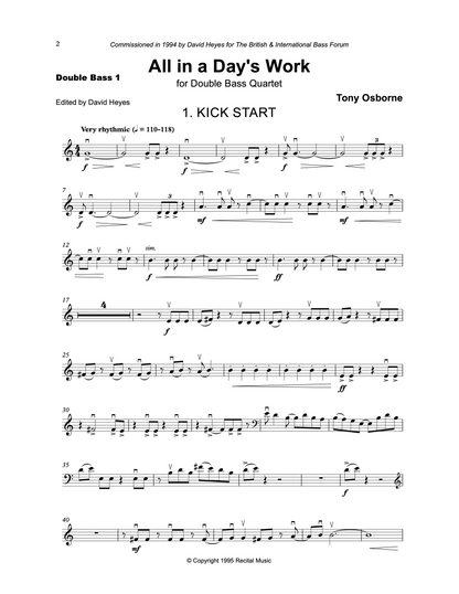 Tony Osborne: Bass Quartets Bundle