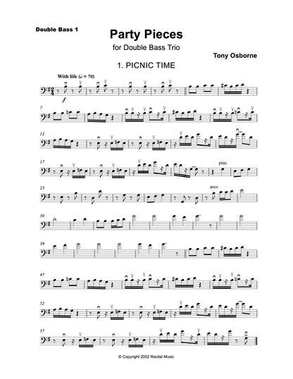 Tony Osborne: The Party Collection for Bass Trio & Quartet