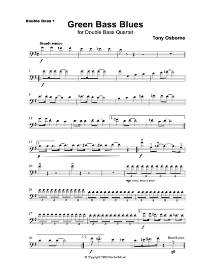 Tony Osborne: The Party Collection for Bass Trio & Quartet