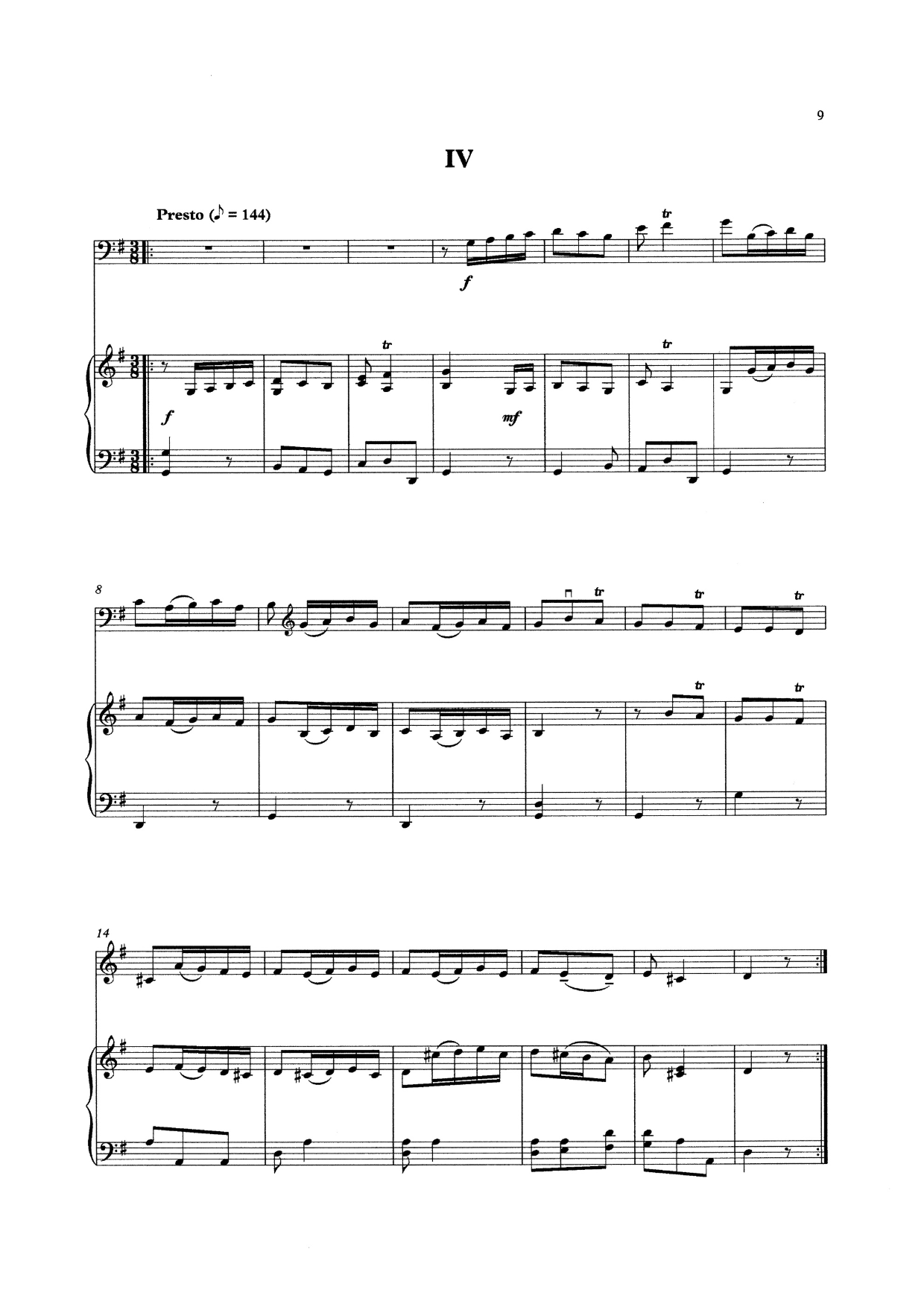 J.J. Quantz: Sonata for double bass & piano (arr. Armand Russell)