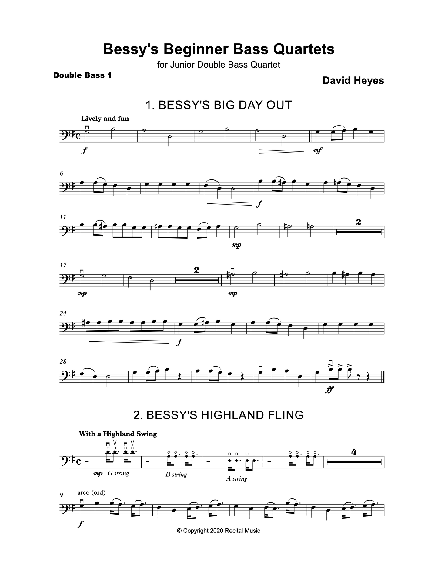 Beginner Double Bass Quartet Bundle