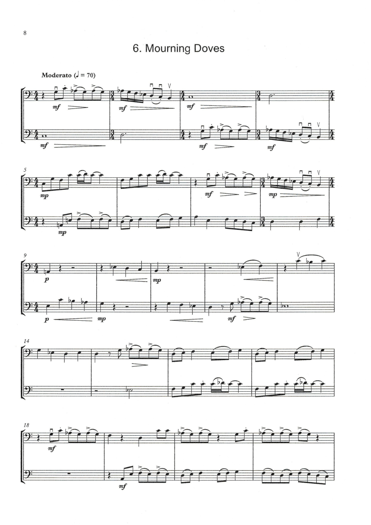 Roy Hagen: Backyard Basses, 15 Duets for 2 double basses