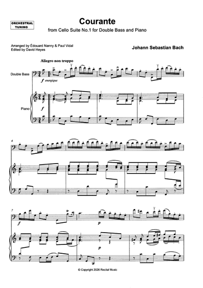 The Baroque Bass Book 1 for double bass & piano (ed. David Heyes)