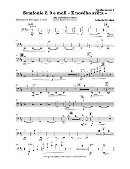 Antonín Dvořák: Largo from Symphony no. 9 for bass quintet (arr. Calogero Messina)