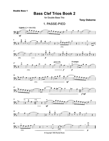 Tony Osborne: The Party Collection for Bass Trio & Quartet