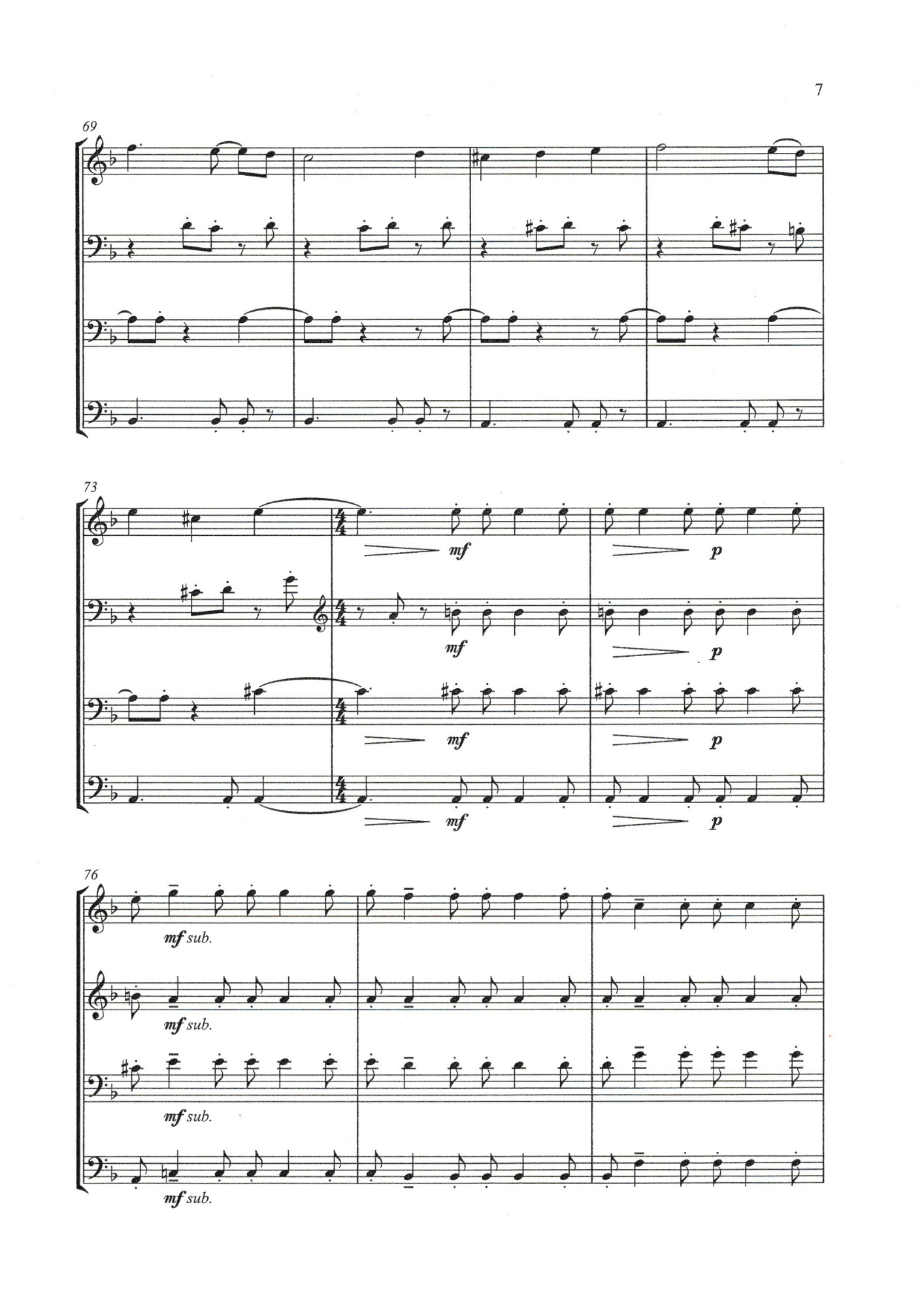 John Alexander: libran song for double bass quartet