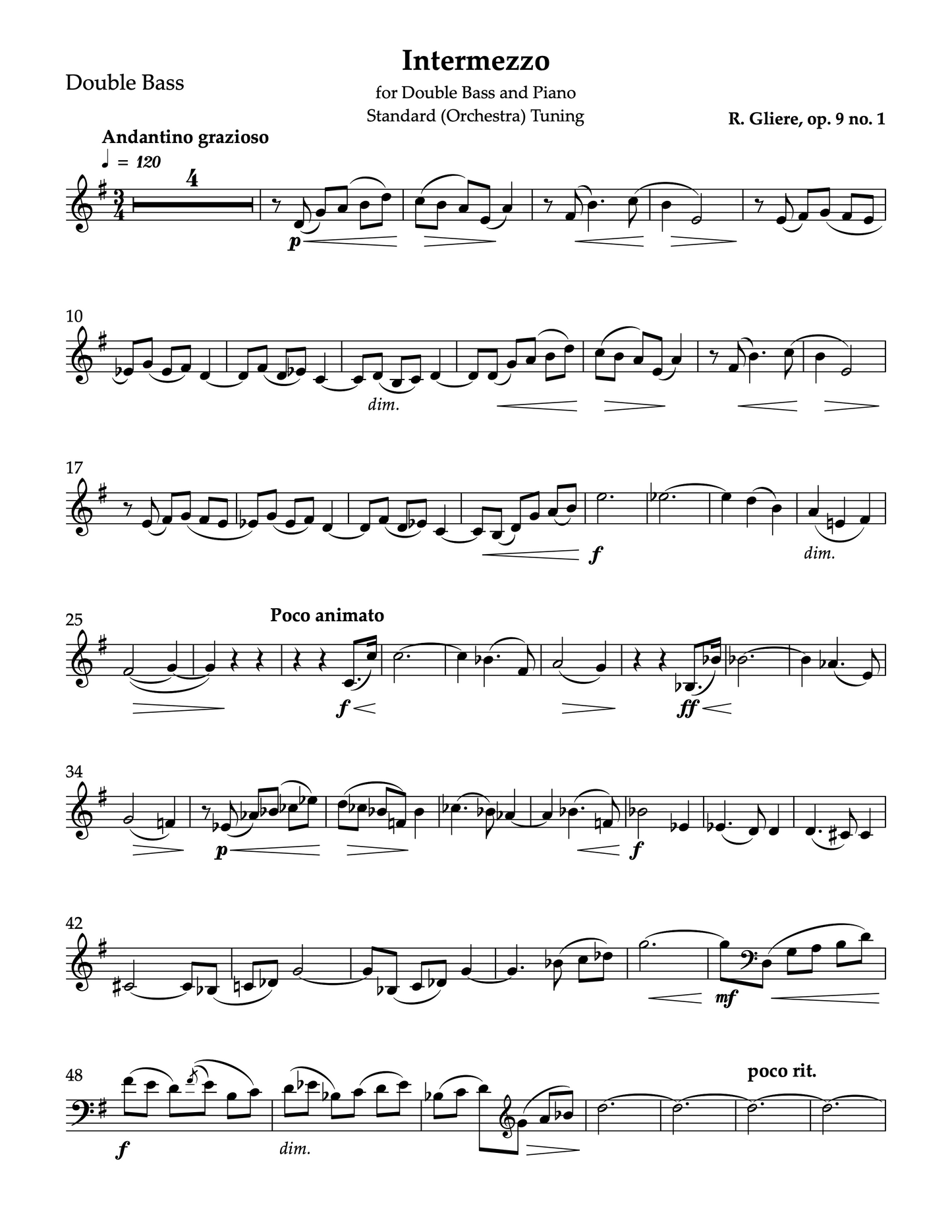 Gliere: Intermezzo & Tarantella, Orchestra Tuning Piano Parts (ed. Michael Kurth)