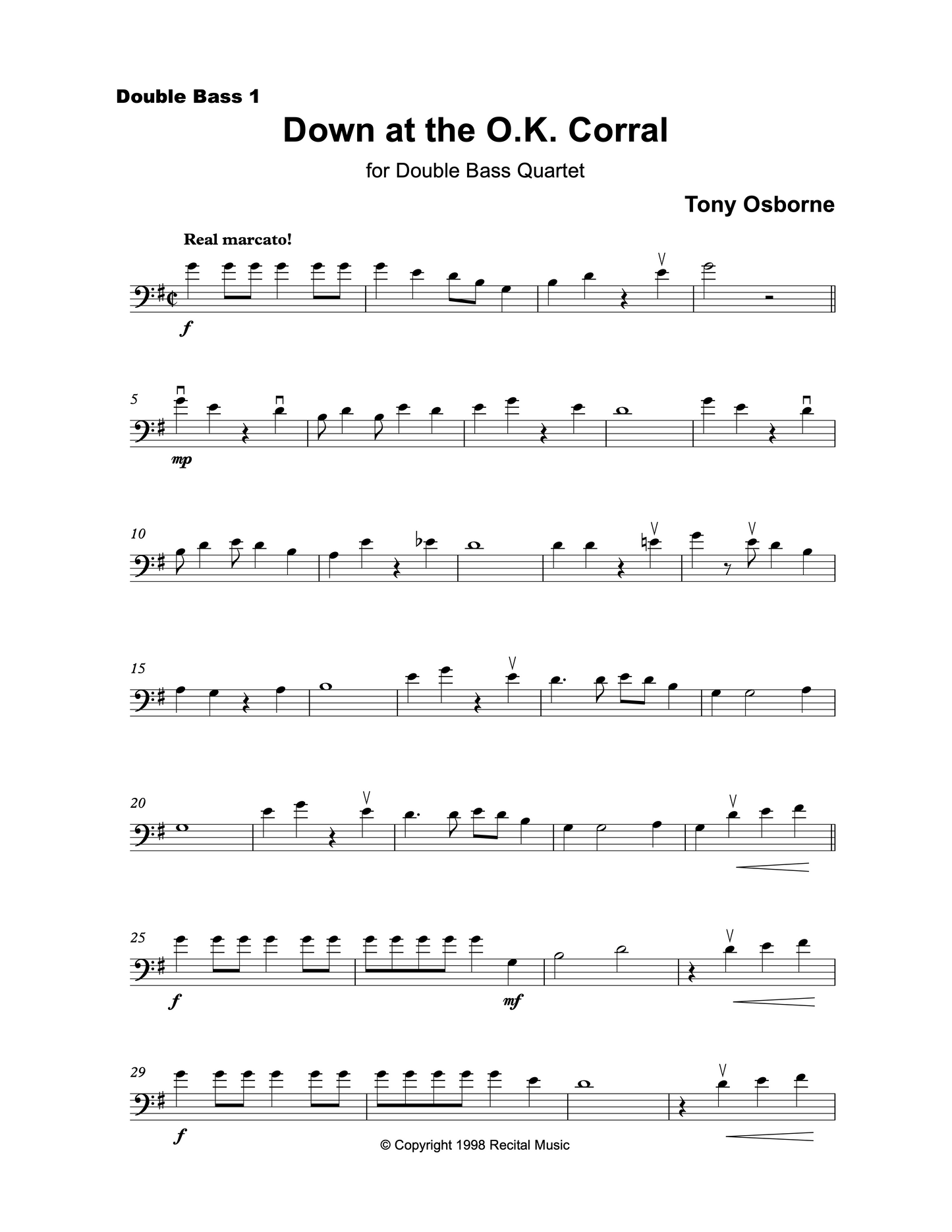Tony Osborne: The Party Collection for Bass Trio & Quartet
