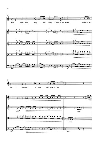 Tony Osborne: Sonnet for a Summer's Day for soprano & double bass quartet