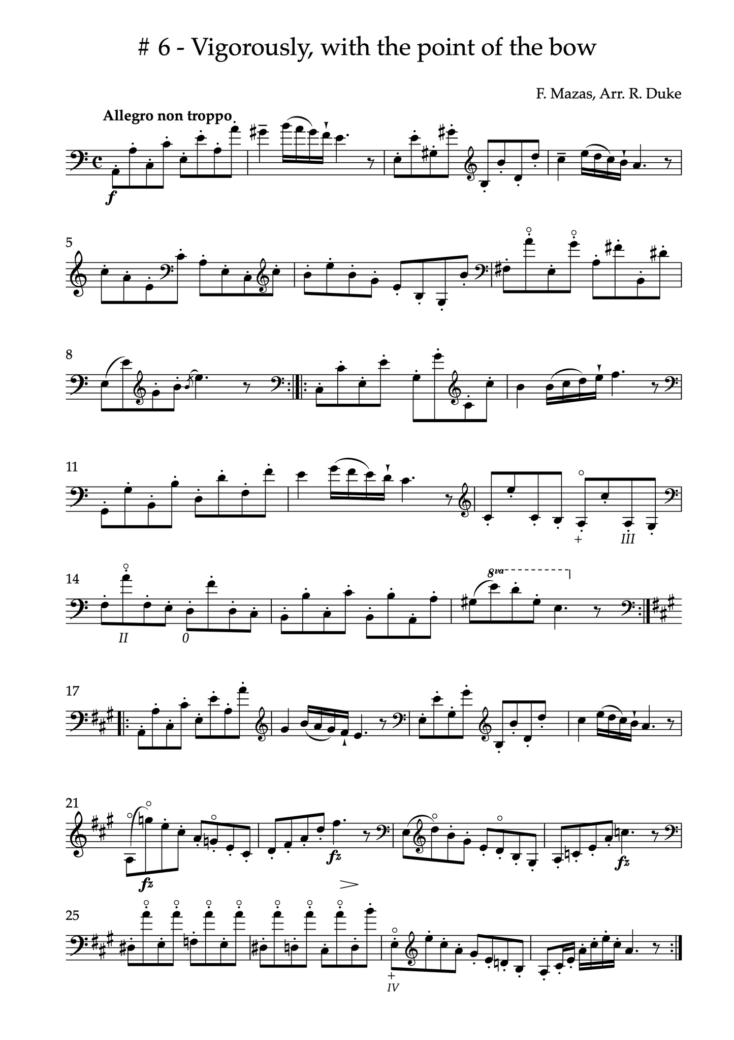 J. F. Mazas: Ten Melodic and Progressive Etudes for Double Bass (ed. Richard Duke)