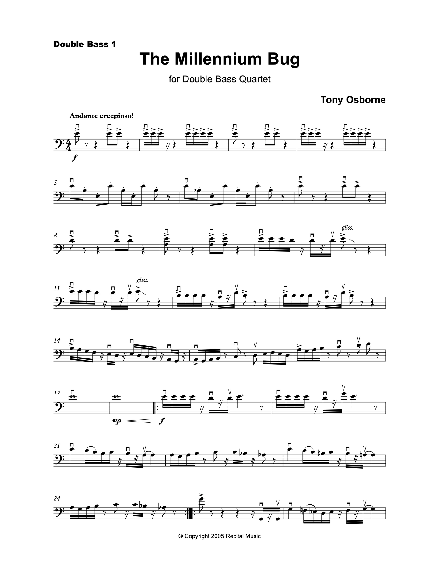Tony Osborne: Bass Quartets Bundle