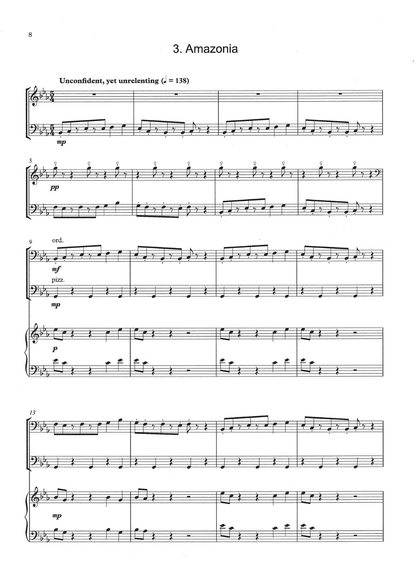 Michael Montgomery: The Wonders of Nature, Five Pieces for 2 double basses & piano