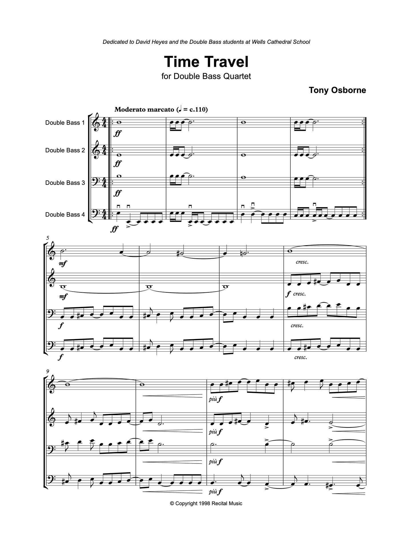 Tony Osborne: Bass Quartets Bundle