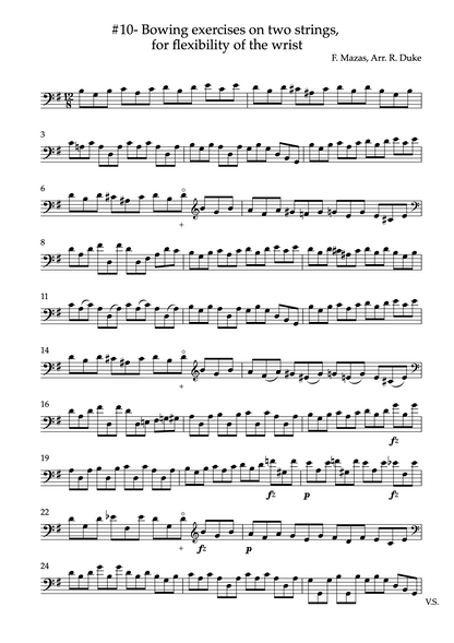 J. F. Mazas: Ten Melodic and Progressive Etudes for Double Bass (ed. Richard Duke)