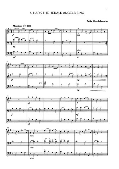 Michael Montgomery: Carols for Three, 6 Christmas Carols for double bass trio