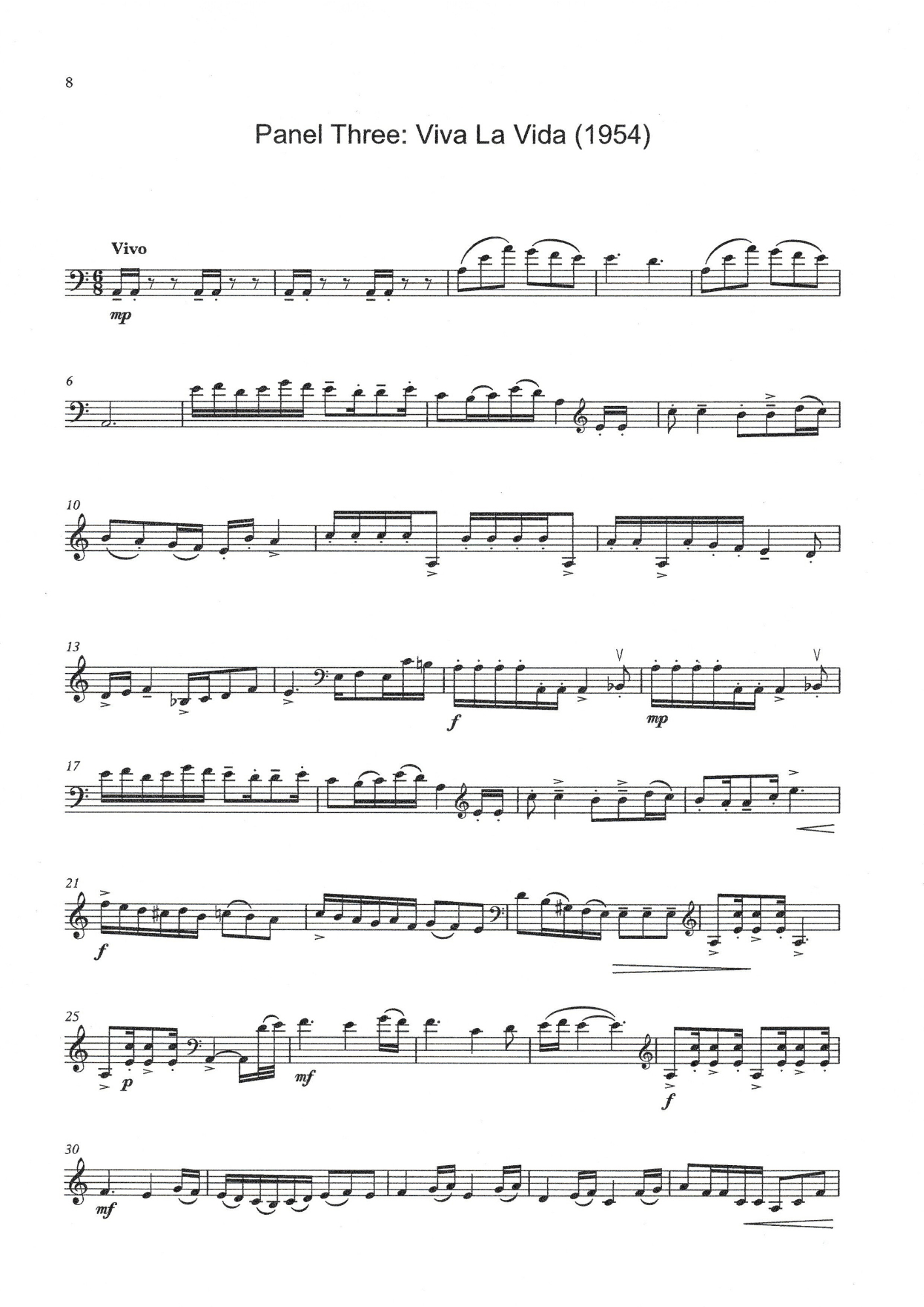 Lourdes C. Montgomery: Sun and Light, A Frida Kahlo Triptych for unaccompanied double bass