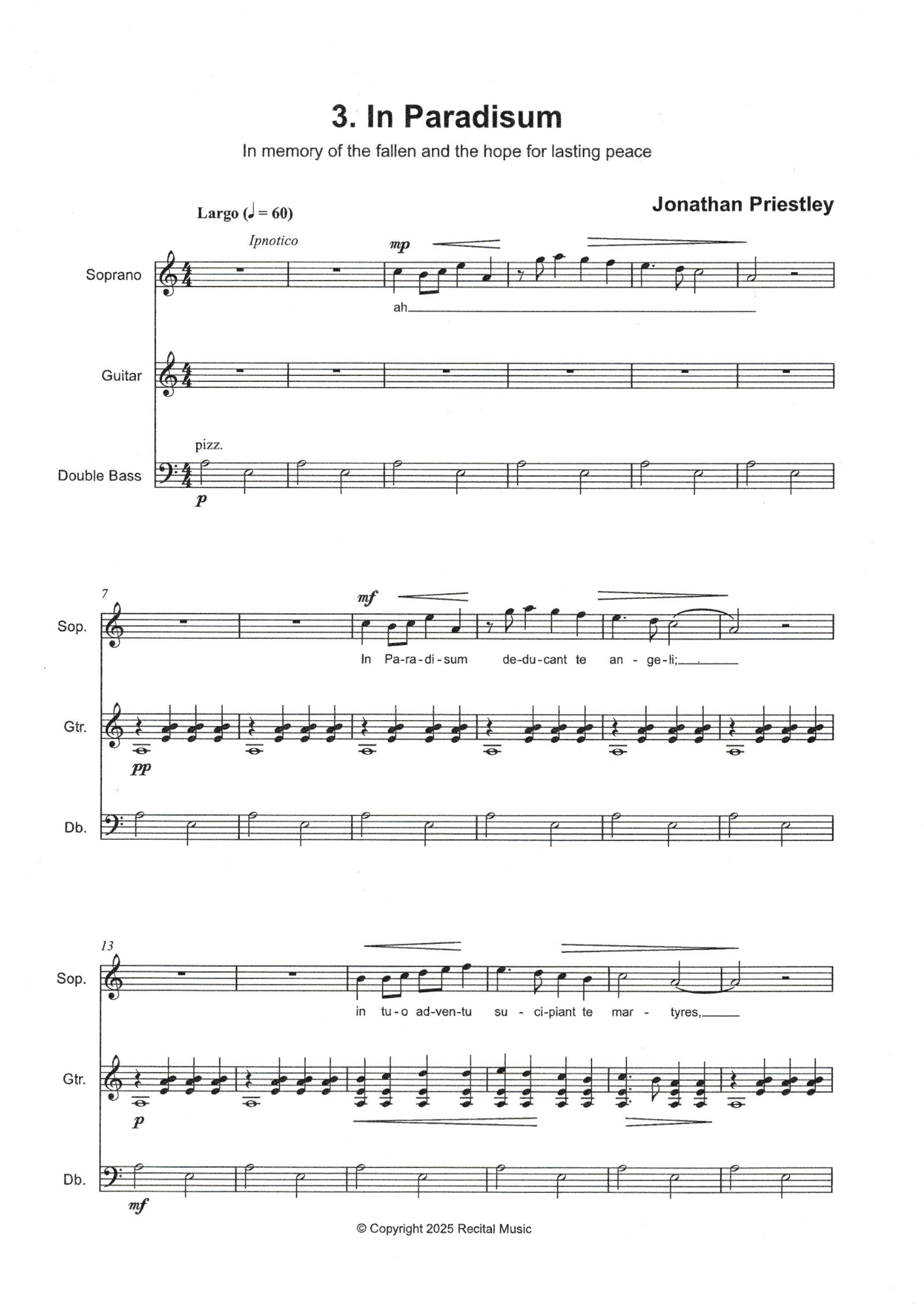 Jonathan Priestley: Nothing Changes! for guitar, soprano, & double bass