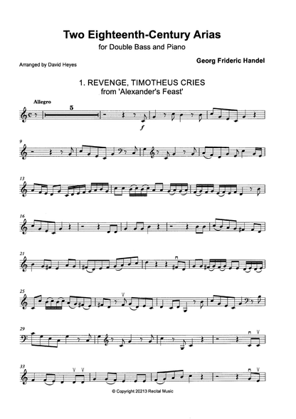 The Baroque Bass Book 1 for double bass & piano (ed. David Heyes)