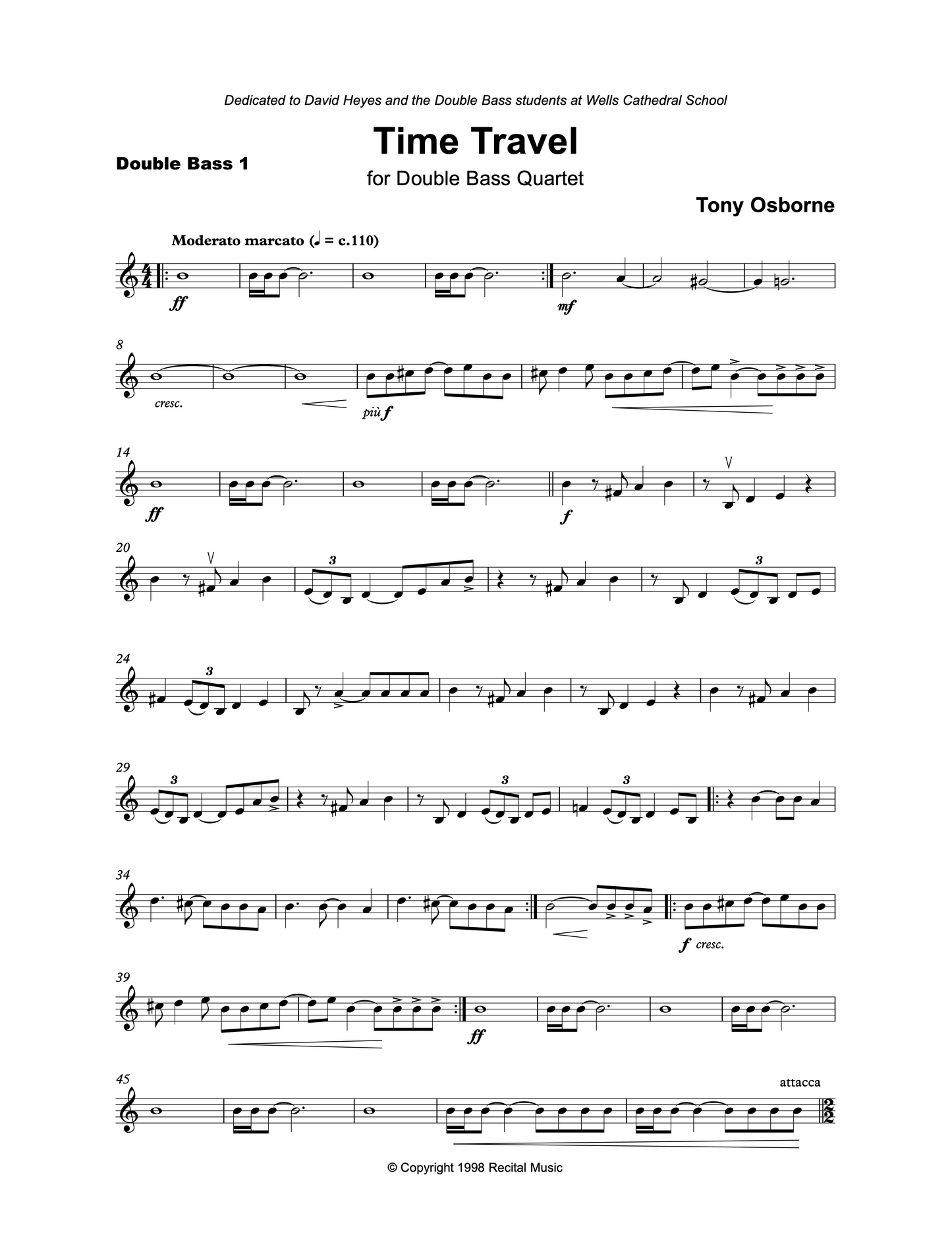Tony Osborne: Bass Quartets Bundle
