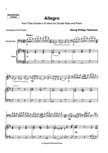 The Baroque Bass Book 1 for double bass & piano (ed. David Heyes)