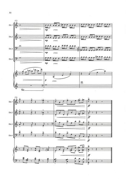 Tony Osborne: Concerto for Four for double bass quartet & piano