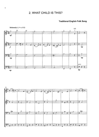 Michael Montgomery: 8 Traditional Christmas Carols for Double Bass Quartet