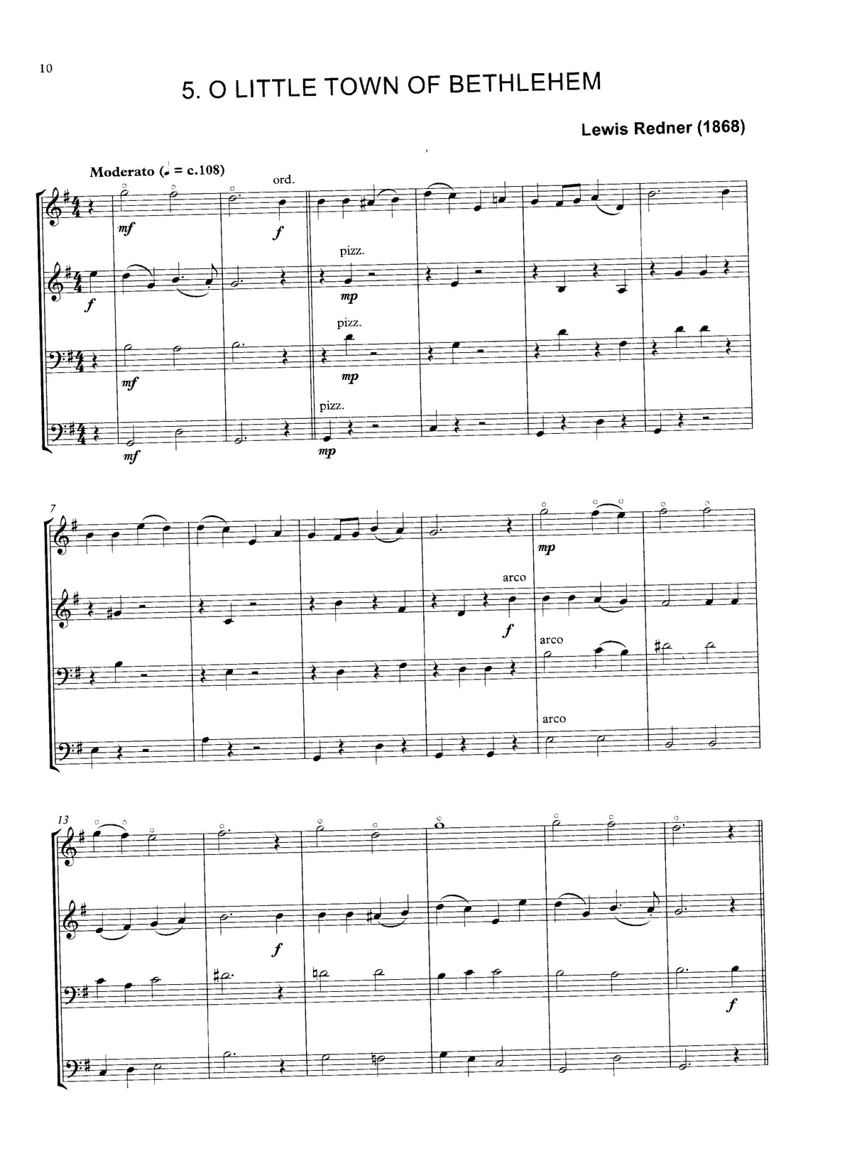 Michael Montgomery: 8 Traditional Christmas Carols for Double Bass Quartet