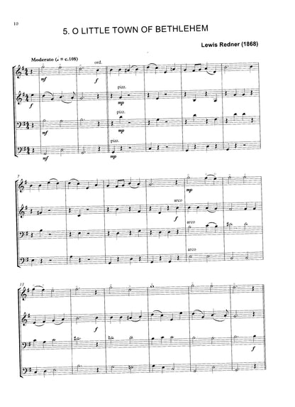Michael Montgomery: 8 Traditional Christmas Carols for Double Bass Quartet