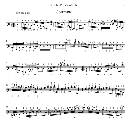 Michael Kurth: Pizzicato Suite in A minor for solo double bass