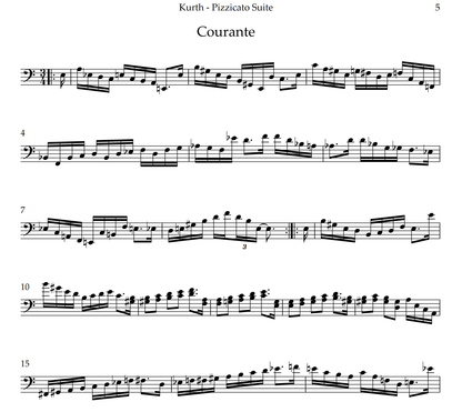 Michael Kurth: Pizzicato Suite in A minor for solo double bass
